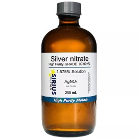 Sirius Metals Silver Nitrate Solution (CAS# 7761-88-8) - 1.575% as AgNO3, 1.0% as Ag - 250 mL