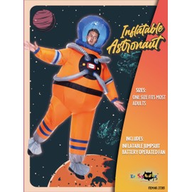 EraSpooky Men Inflatable Astronaut Costume Funny Blow Up Suit for Adults