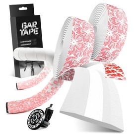 Handlebar tape, bicycle handlebar tapes, grip tape for road bike, bicycle handlebar tape for MTB road bike, including end caps and band, wear-resistant, sweat-proof, non-slip and easy to assemble