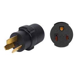 ONETAK NEMA 10-50P to 6-50R Compact 240V 50 Amp 3 Prong Male Plug to 3 Prong Female Receptacle Welder Welding EV Charger Power Cord Adapter
