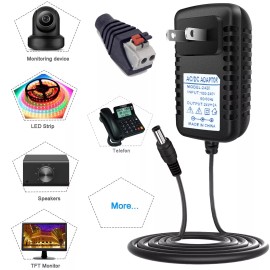 Unbranded AC/DC 24V 2A Power Supply Adapter Transformer For 5050/5730 LED Strip Light 48W - 2PCS 24V 2A Power