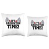 It's Badminton Time Graphic Badminton Player Shuttlecock Throw Pillow