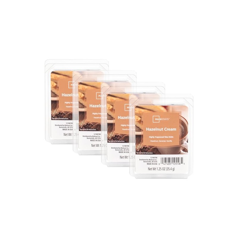 Mainstays Scented Wax Cubes 1.25oz 4-Pack (Hazelnut Cream)