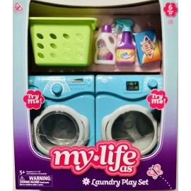 My Life NEW!! My Life As Laundry Play Set Real Sounds & Agitating Washer/Dryer