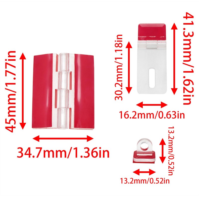 FINBe Acrylic Hinge self-Adhesive Page 45 * 35mm and self-Adhesive