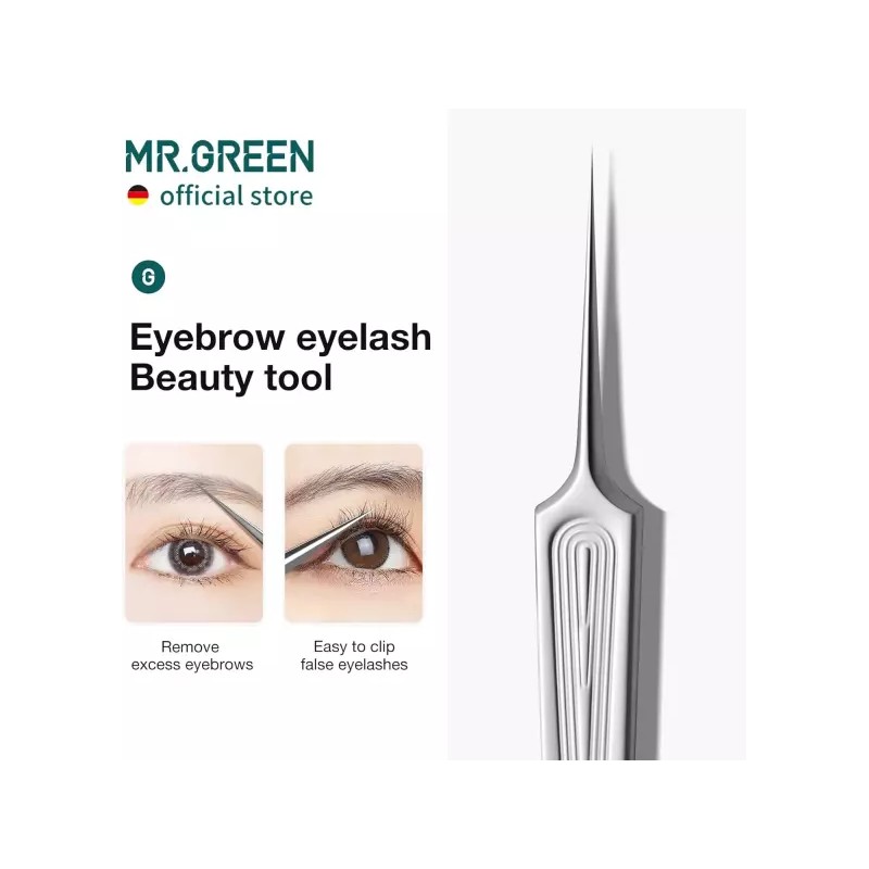 MR.GREEN 잉그로운 헤어 핀셋 바늘 코 끝 눈썹 조각용 블랙헤드