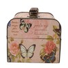 Treasure Chest Box Pink Butterfly Pattern Exquisite Retro Wooden PU