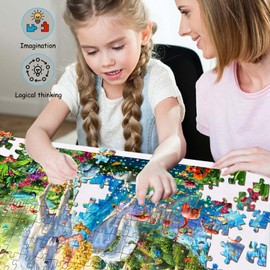 Puzzles for Kids Ages 8-10 6-8 - Princess & Unicorn Puzzle- 200 Piece Jigsaw Puzzles for Kids Ages 10-12 Year Old and Adults.Colorful Children Puzzles for Girls and Boys Educational Toys and …