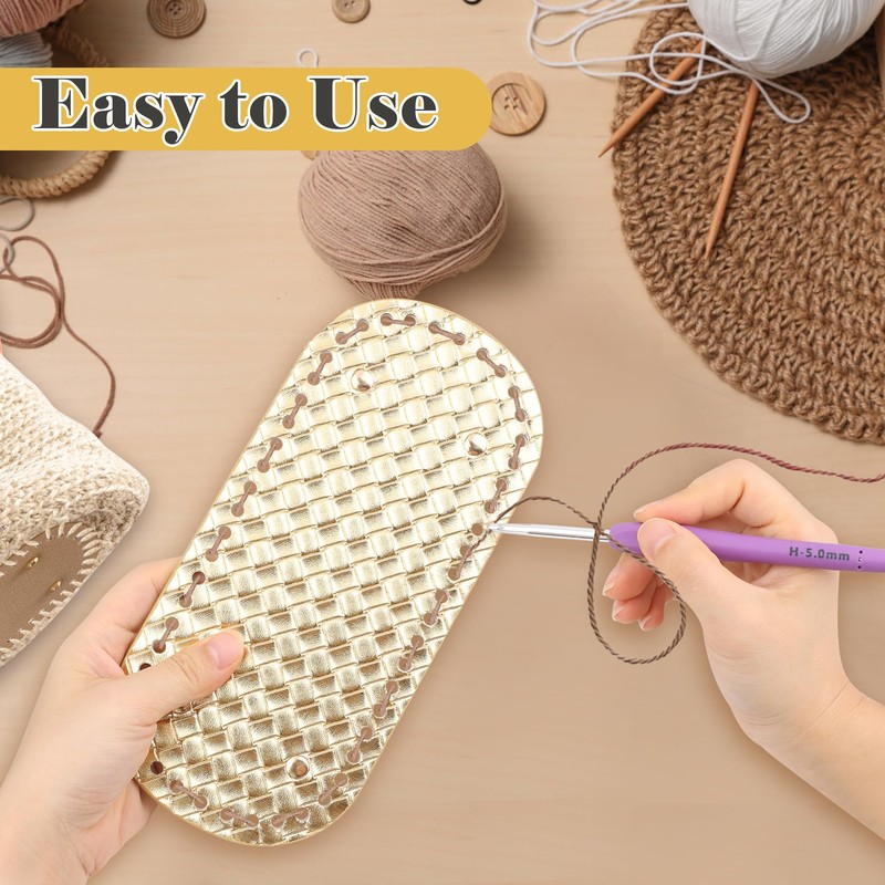 Coitak 3+6 PCS Bag Bases for Crochet with Purse Handles,