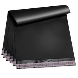Amiff Poly mailers 6" x 9" Bolsas de envío 15,2 x 22,8 cm Paquete de 50 bolsas negras. 3,2 mil. Pelar y sellar, impermeable, ligero. Autosellado. Embalaje