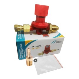 Tezla High Pressure Propane Regulator 4 bar Adjustable POL x 1/4" outlet 8 Kg/hr 6.3mm Nozzle Included