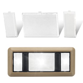 RAVSOFT interior roof Map Dome Light Covers Clear Lens replacement Compatible with K1500 K2500 C1500 C2500 1988-2000, Chevy Silverado GMC Sierra 1988-1998 Pickup, 2 Map + 1 Dome light cover