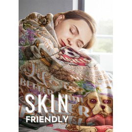 Huglanket Cocker Spaniel Gifts, Cocker Flannel Blanket Throws for Dog Mom Dad, 50 x 65 inches, Perfect for Birthday Christmas Thanksgiving Mother's Day Father's Day