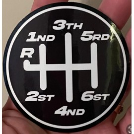 Shift  Shift Pattern for 6 Speed Manual Transmission Car Sticker Decal