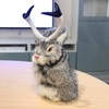 Basuo-9Q Realistic Jackalope Furry Wild Animal Replica Figurine Easter Bunny