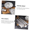 Ipetboom 4 Rolls Tinfoil Wrap High Temperature Resistant Aluminum Foil