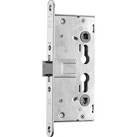 BMH 1758.000007 DM65 PZ72 Universal Escape Door Lock 1-Leaf 24 mm without Rosette Holes 1758 Stainless Steel Silver