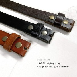 Men's Genuine One Piece Leather 1-1/8"(30mm) Wide Belt Strap or Punk Star/Studded Jean Belt (Black, 36)