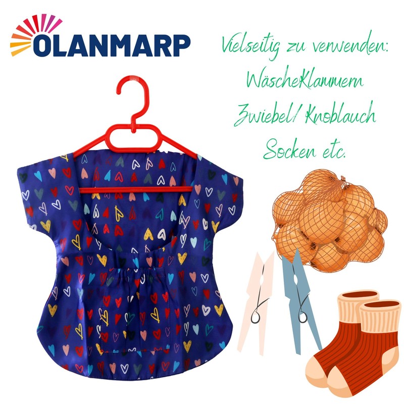 Clothes Peg Apron with Hanger - Practical Storage and Organisation
