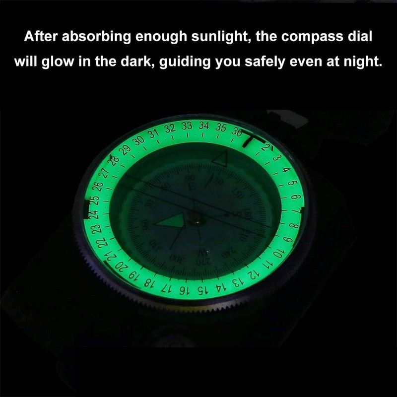 Compass Military Marching Compass with Bag, Professional Marching Compass Compass