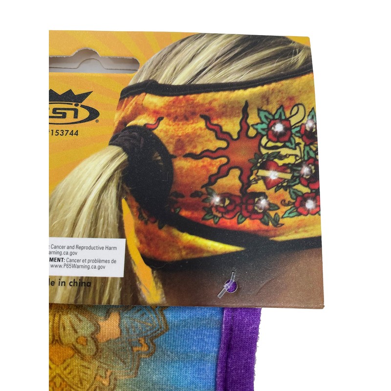 Capsmith Danbando Headband Head Wrap Bandanna Pink Orange Yellow Rose