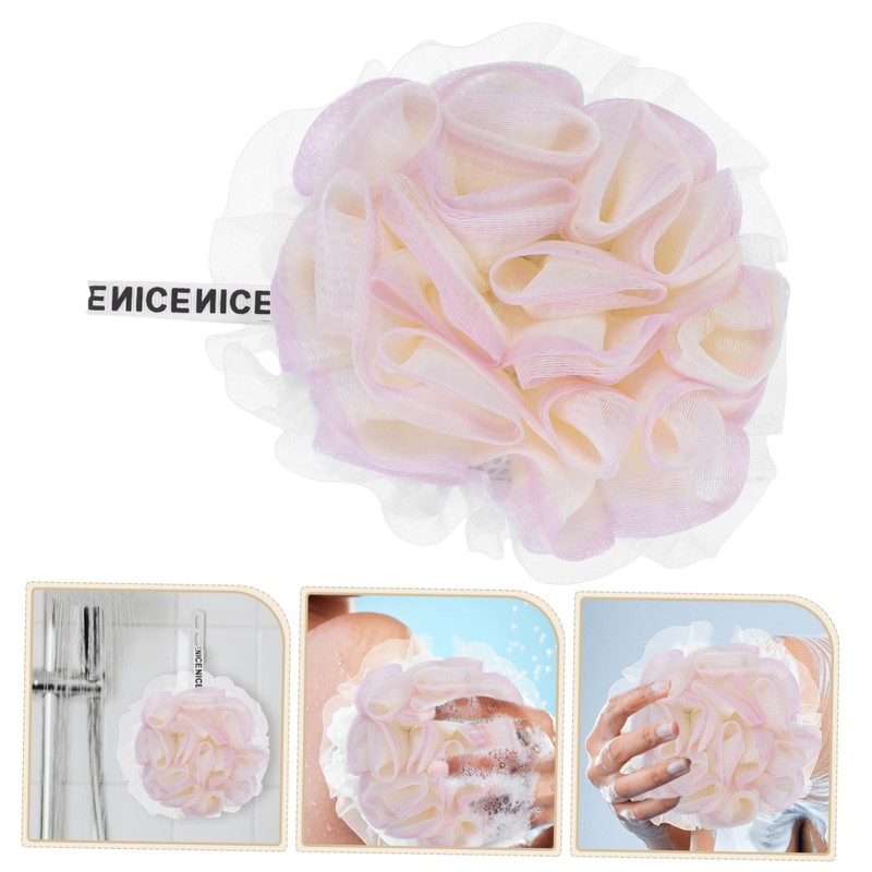 FOMIYES Dual Function Mesh Scrubber for Deep Exfoliation Lather for