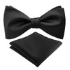 KOOELLE Mens Premium Silky Bowties Tuxedo Solid Colors Bow Ties