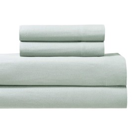 Royal Tradition Heavyweight Flannel, 100 Percent Cotton Queen 4PC Bed Sheets Set, Sea, 170 GSM