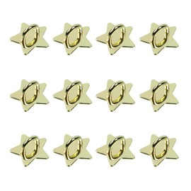 Crapyt 12 Pcs Metal Phone Hook, Adhesive Metal Phone Finger Grip Loop Stand Star Shape Grip Cellphone Ring Holder Accessories for DIY Hanging Supplies (Gold)