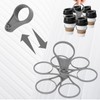 2 Pcs Folding And Swivelling Plastic Handheld Cup Holder， Carrying