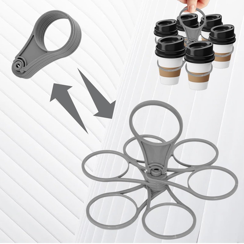 2 Pcs Folding And Swivelling Plastic Handheld Cup Holder， Carrying