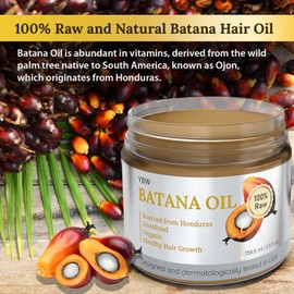 YBW Batana Oil for Hair Growth Dr. Sebi Organic, Natural, Pure and 100% Raw Batana Oil Paste from Honduras - Botana Enhances Hair Thickness, Prevents Loss for Men and Women