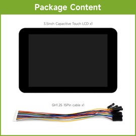 Waveshare 3.5inch Capacitive Touch Display Module, Compatible with Raspberry Pi 5/4B/3B/Zero/Zero W/Zero 2W/Pico/Pico W/Pico WH// ESP32 / Arduino,320×480 Resolution, IPS Small Display