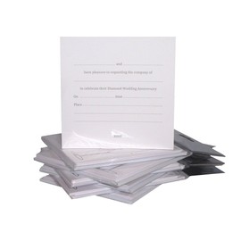 60th Diamond Anniversary Party Invitations {Holographic} 36 Multipack Cards with Envelopes