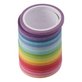 diyhub 60 Rolls Washi Masking Tape Set,Colorful Decorative Thin Tapes,Colorful Rainbow Pastel Washi Tape Set for Decorative Masking Label Stickers Arts