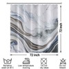 Uiiooazy Marble Shower Curtain for Bathroom Abstract Light Blue Gray