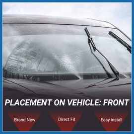 A ABSOPRO Windshield Washer Nozzle for Pontiac G6 Durable No.55079049AA Windscreen Washer Sprayer Nozzle Black Front with Hose and Connectors 1 Set Item Replacement