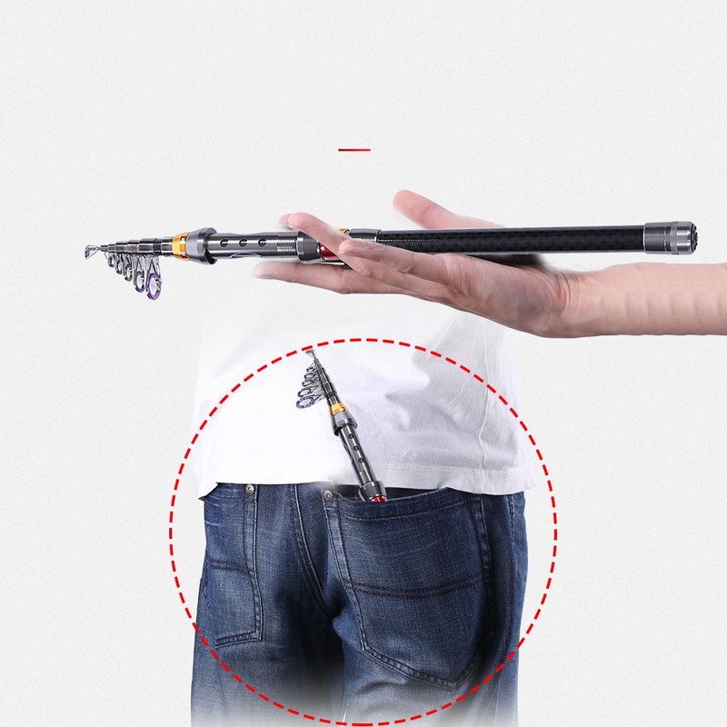 Protable Ultralight Carbon Fishing Rod Telescopic Sea Pole Tackle Accessory