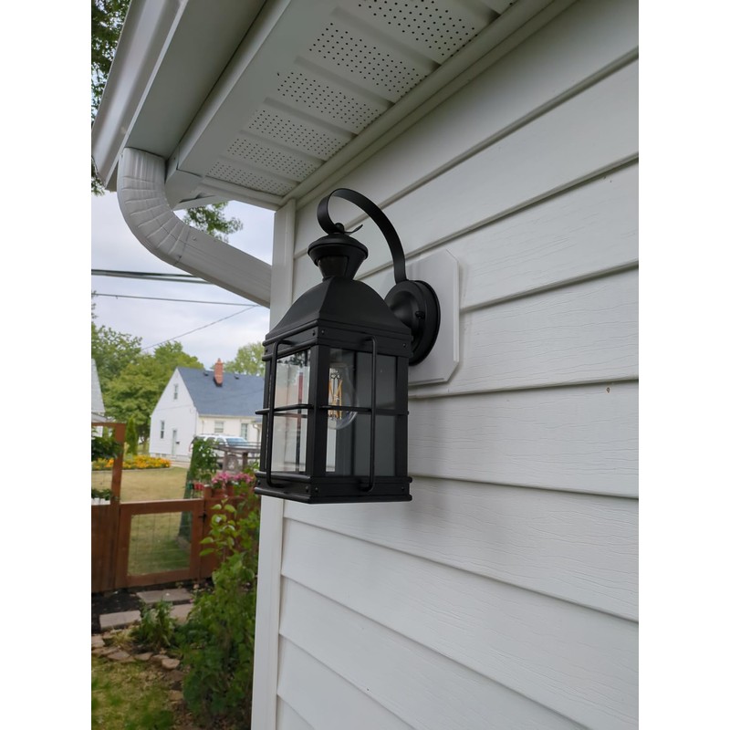 iMBAPrice 8141F-5 White Non-Metallic Siding Mounting Block with Built-in Electrical