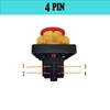 KJD12 Replacement Switch, 4-Pin Waterproof Magnetic Start/Stop Pressure Switch, Emergency