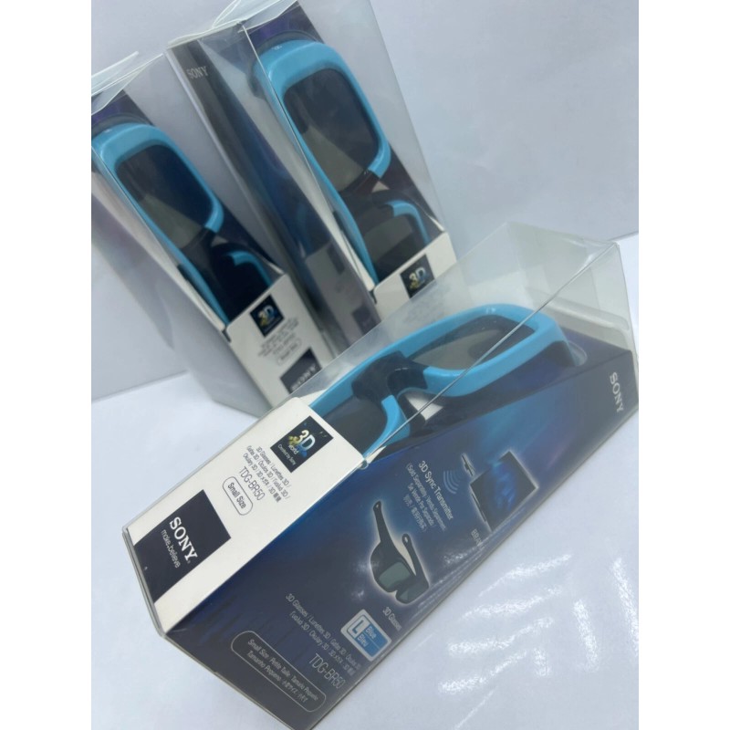 Sony TDG-BR50 3D Glasses Blue Size Small (Lot 3 pcs