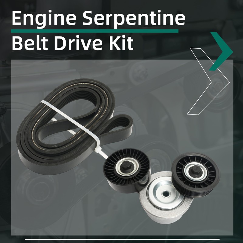 Engine Serpentine Belt Drive Kit Fit for Jeep Liberty KJ