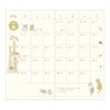 Midori Pocket Diary 2026 Slim Monthly Cat Pattern 22362006 (Starts