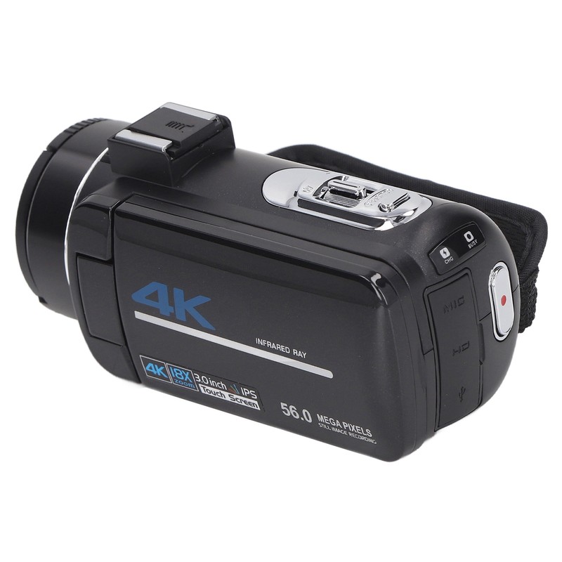 4K Video Camera Camcorder 18X Digital Zoom 56MP Video Recorder