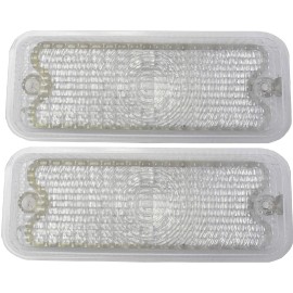 Keypart 75-80 Chevy/GMC C10 Truck Front Clear Turn Signal Light Park Lamp Lens Set