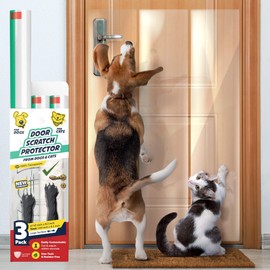Panther Armor 3-Pack Door Protector from Dog Scratching - 3 x 40" x 8.2" Cat Scratch Door Frame Protector Anti Dog Scratch - Door Guard Clear