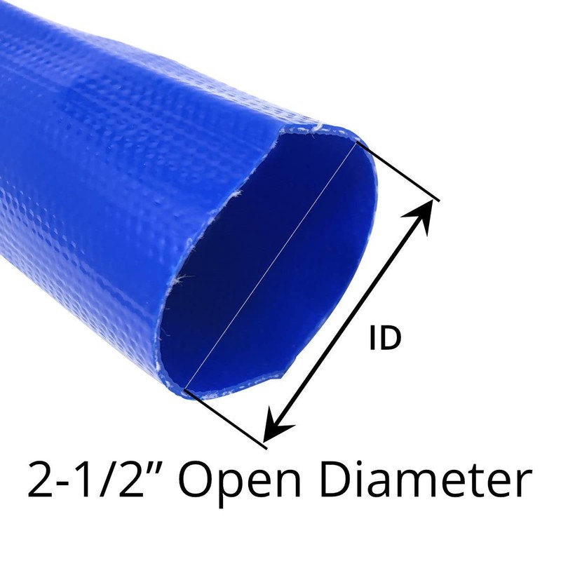 Gloxco 2-1/2" Inside Diameter (4" Flat Width) Blue Lay Flat
