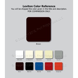 Leviton CS320-2 20-Amp, 120/277-Volt, Toggle 3-Way AC Quiet Switch, Commercial Grade, Grounding Brown