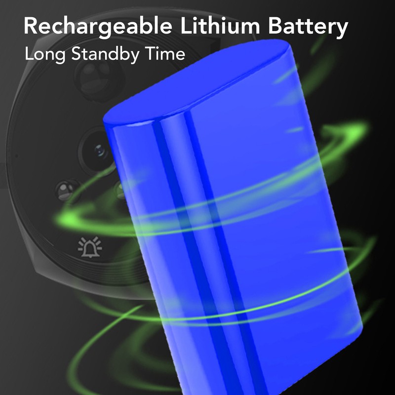 Digital Peephole Doorbell Camera 3.97 Inch 200W HD 135° Wide