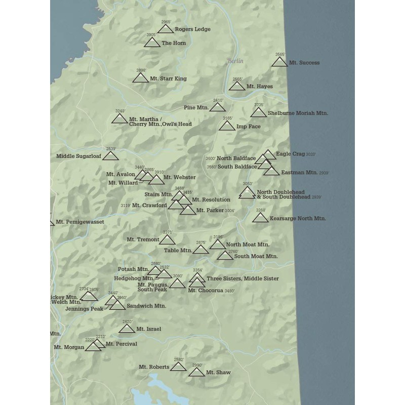 Best Maps Ever New Hampshire '52 with A View' Map